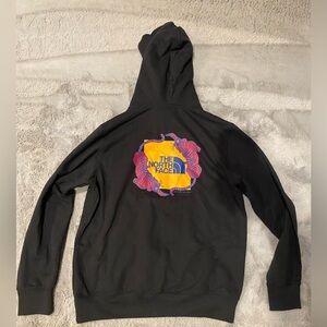 TheNorthFace black hoodie with a dope tiger on the back
